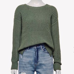 SO Chenille Crewneck Sweater Olive green medium